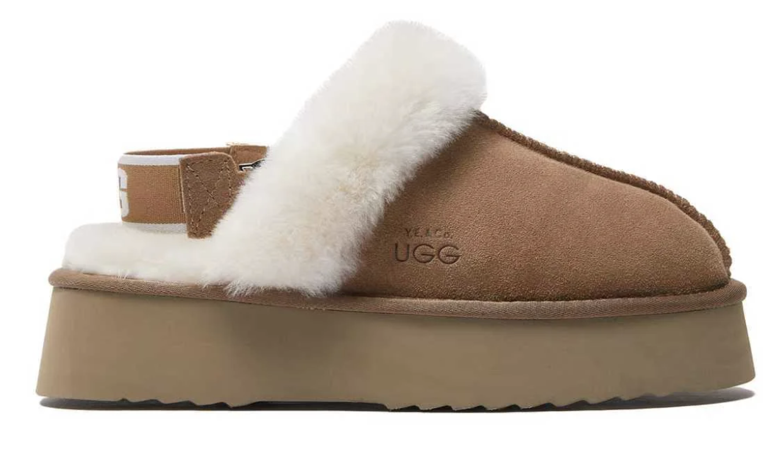 0929AU04-AUS-YE-經典女士厚底高級澳洲羊皮毛一體 UGG 拖鞋 [買兩件$1638,平均每件$819]（A4 栗色／B4 芥末籽色／C4 灰褐色）