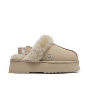 0929AU04-AUS-YE-經典女士厚底高級澳洲羊皮毛一體 UGG 拖鞋 [買兩件$1638,平均每件$819]（A4 栗色／B4 芥末籽色／C4 灰褐色）