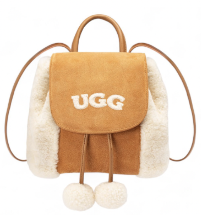 0929AU52-AUS-YE-UGG 毛球毛絨背包（A52 栗色／B52 焦糖色）