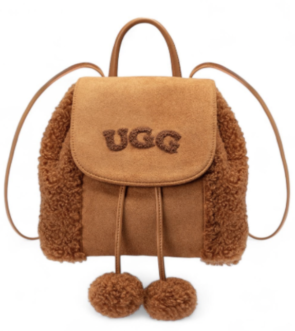 0929AU52-AUS-YE-UGG 毛球毛絨背包（A52 栗色／B52 焦糖色）