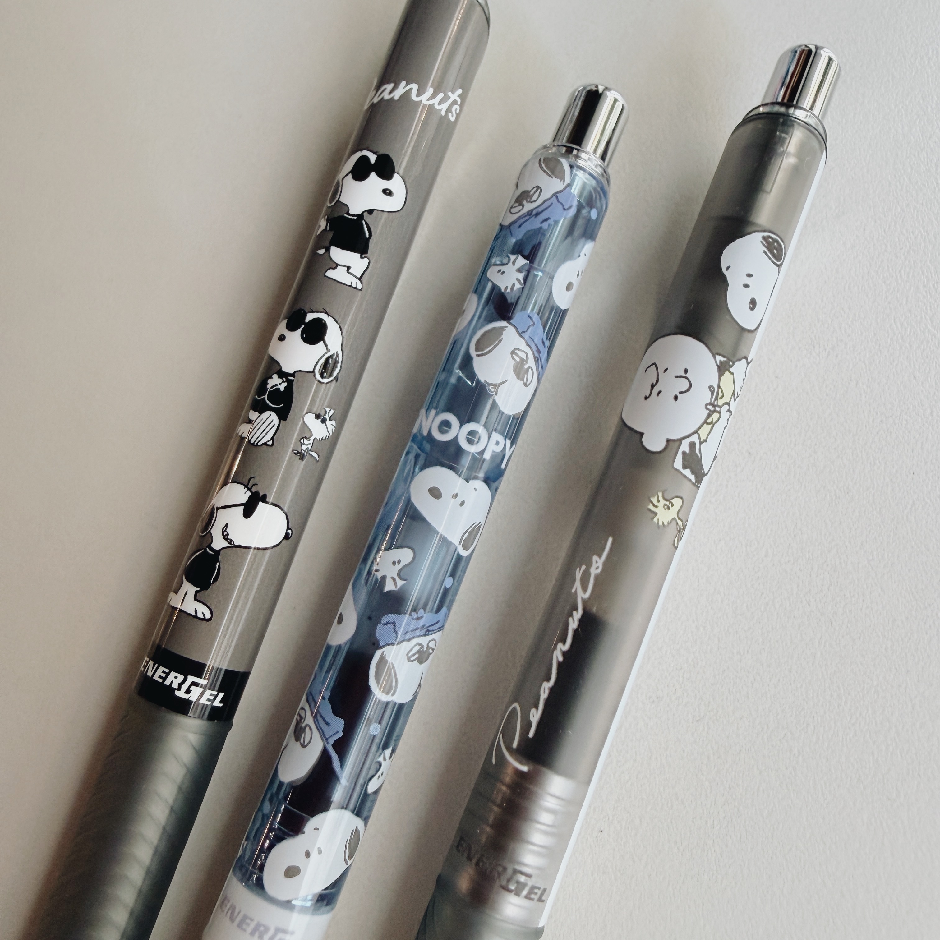 SNOOPY史奴比 X  0.5黑色 極速鋼珠筆 ENERGEL｜日本Pentel