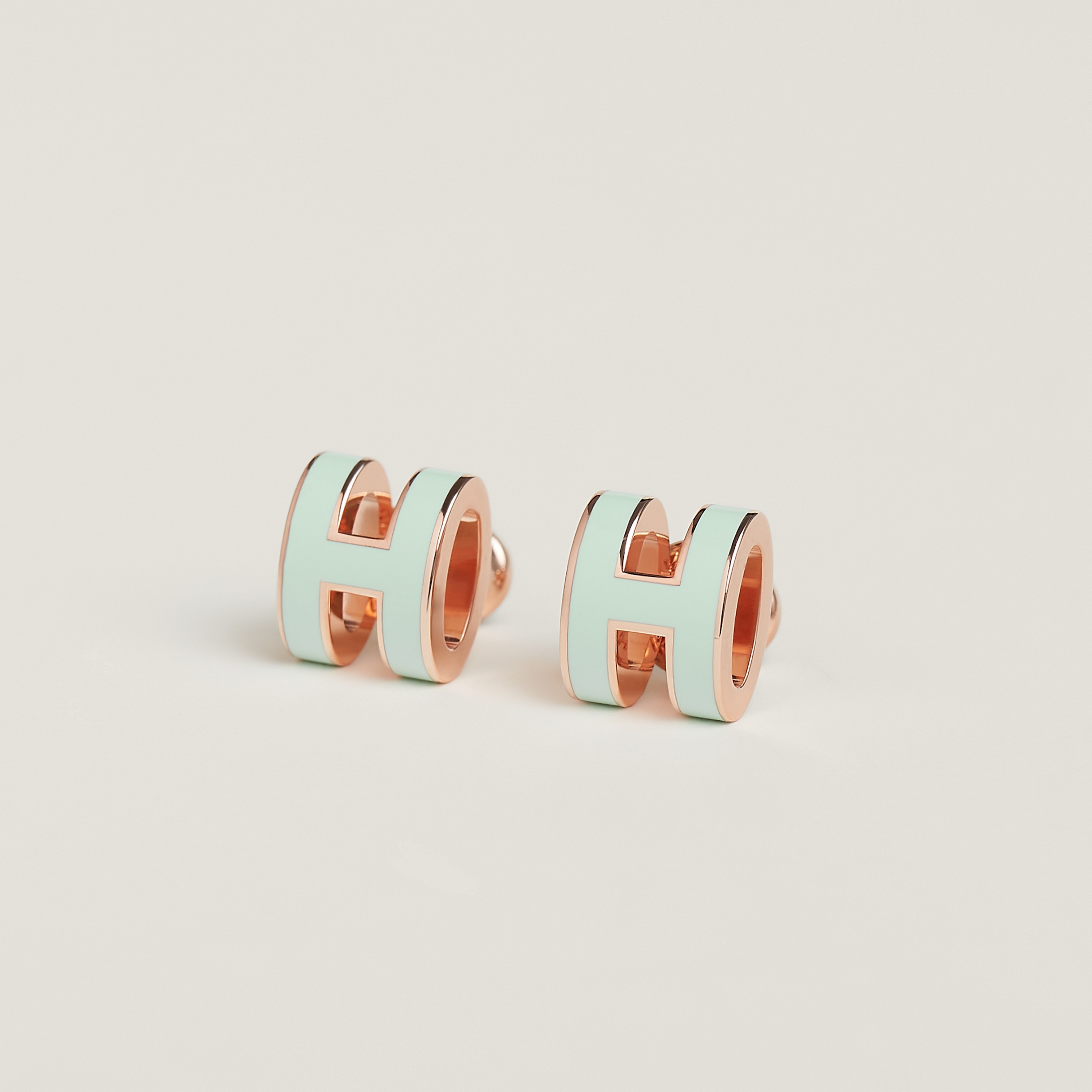 Mini pop h earrings mint cd