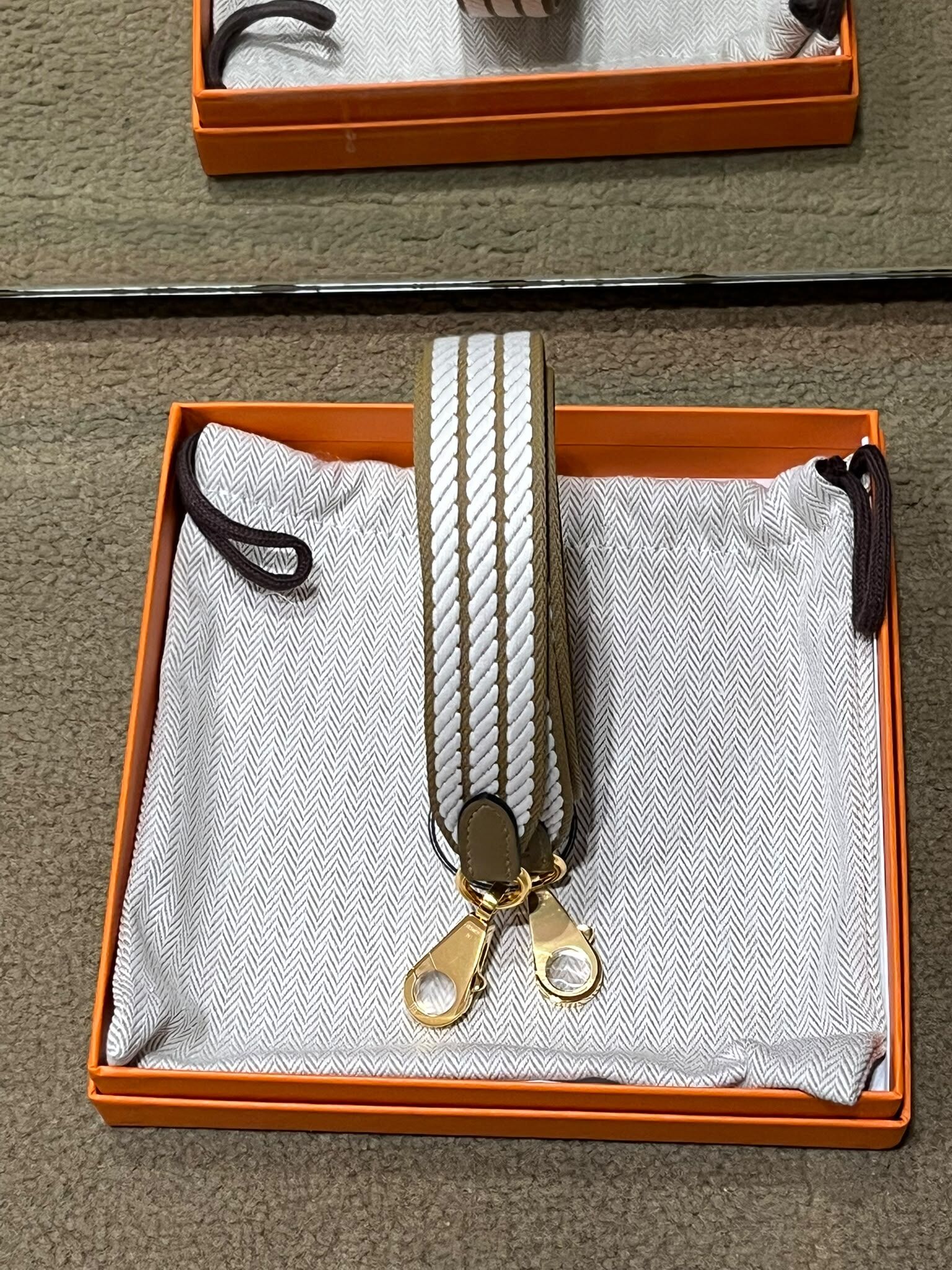 Sangle Cordage 25 mm x 85cm bag strap  Dune / Nata / Dune