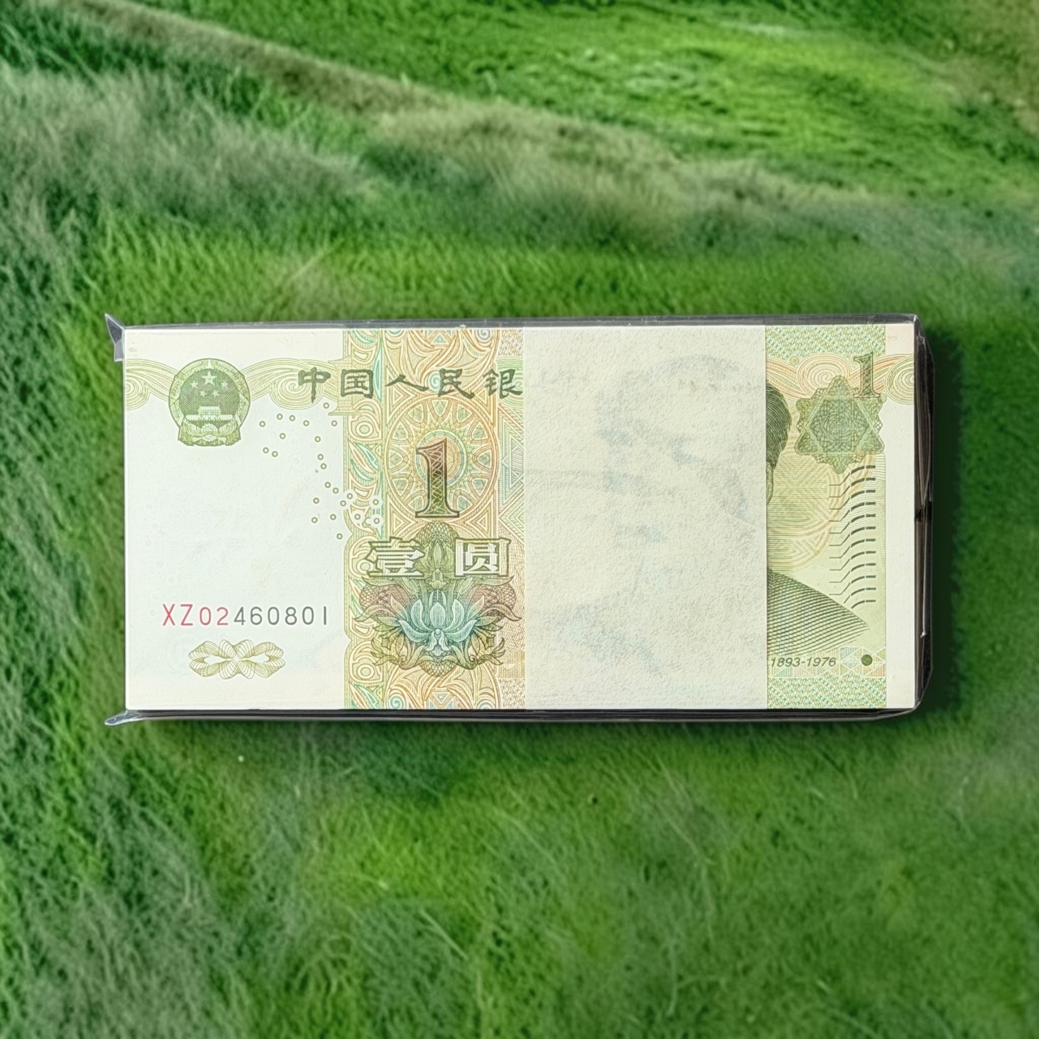 1999年人民幣1元100張 XZ02460801-900 (AU-UNC品相) 888豹子號