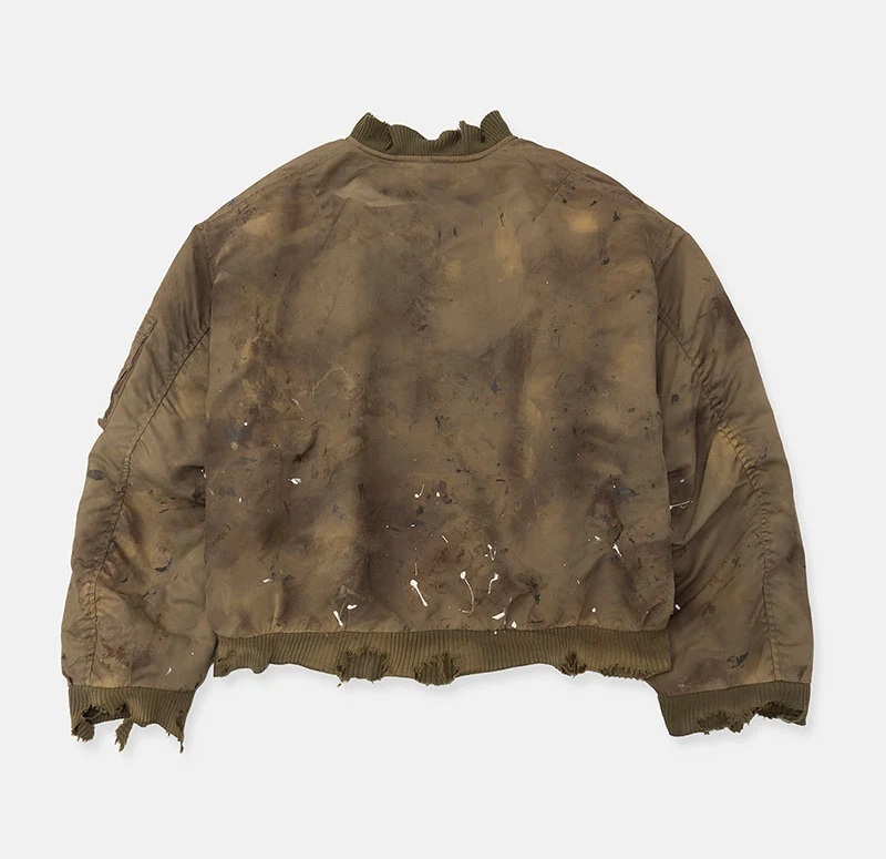 DIGAWEL 2026 A/W DISTRESSED MA-1 - OLIVE PRE ORDER ITEM (預訂中)