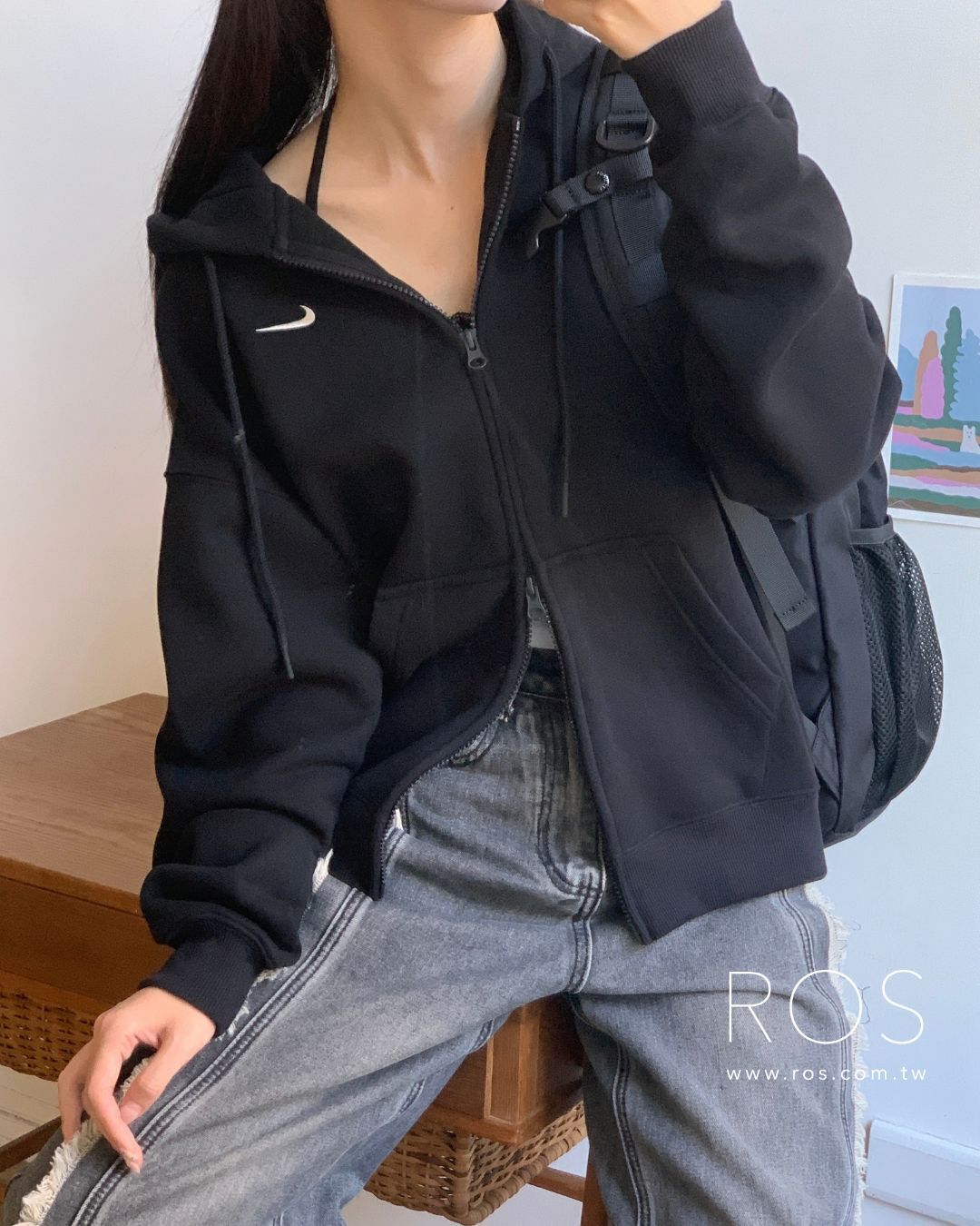 ✨Karina同款✨ NIKE STUDIO FLEECE 寬版連帽外套 黑