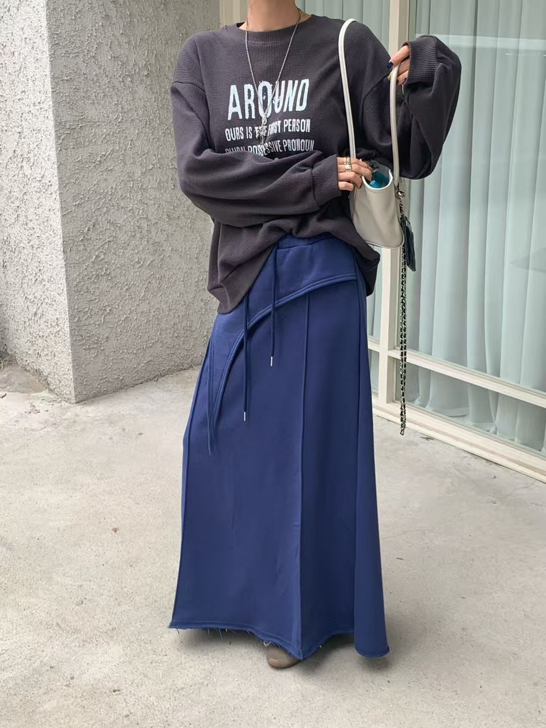 三角掛布長裙