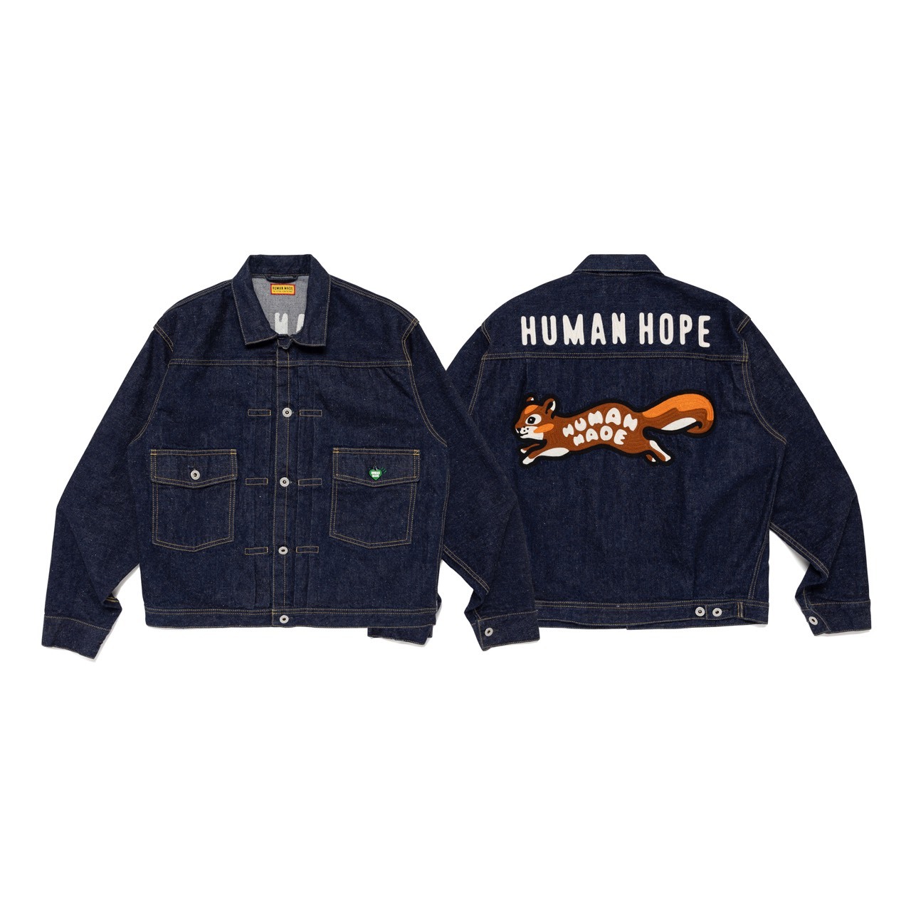 『即將到貨』2026AW  HUMAN MADE HUMAN HOPE DENIM WORK JACKET BTS J-HOPE 松鼠 丹寧外套 XX31JK001