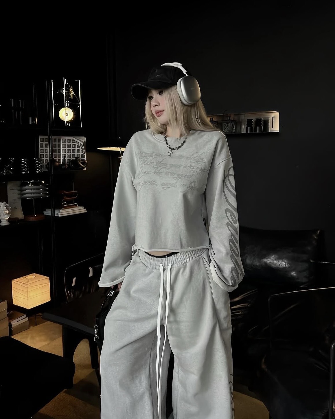 越南 BADLIFE x Devotus TWILL 450gsm LAYERSCRIPT 短版 捲邊 寬鬆 長袖 兩色