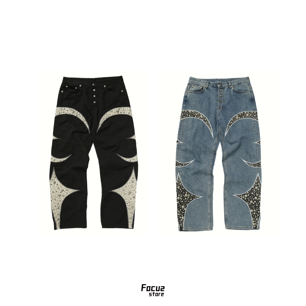 【Focus Store】現貨 Thug Club Iron Steel Focus Leather Denim Pants 牛仔褲 兩色