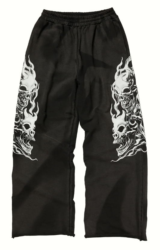 【Focus Store】現貨 Thug Club FW26 Six Riding Skull Sweatpants "Black" 黑色 棉褲