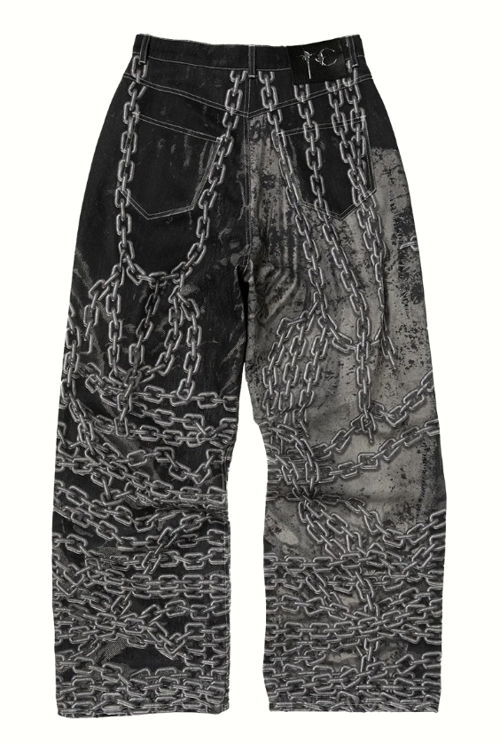 【Focus Store】現貨 Thug Club FW26 Shackle Pants "Black" 鎖鏈牛仔褲 黑色