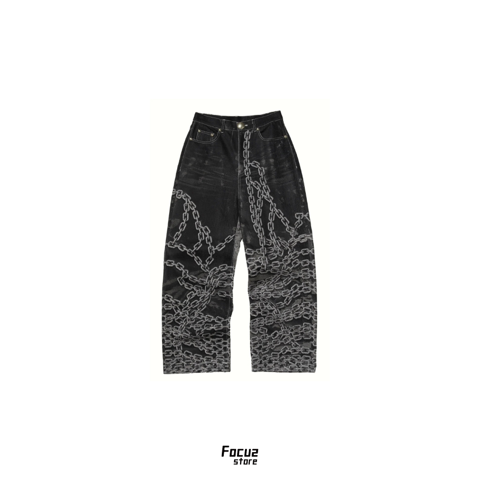 【Focus Store】現貨 Thug Club FW26 Shackle Pants "Black" 鎖鏈牛仔褲 黑色