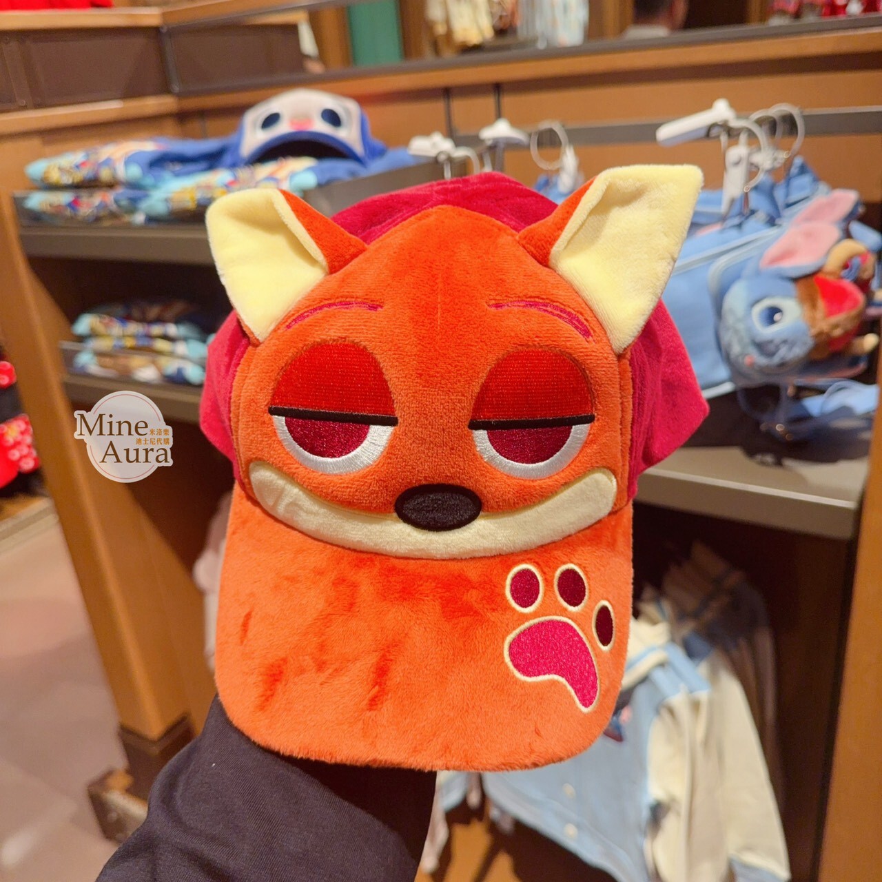 胡尼克 Nick 絨毛 立體耳朵 造型 棒球帽 帽子 動物方城市 Zootopia -上海迪士尼樂園