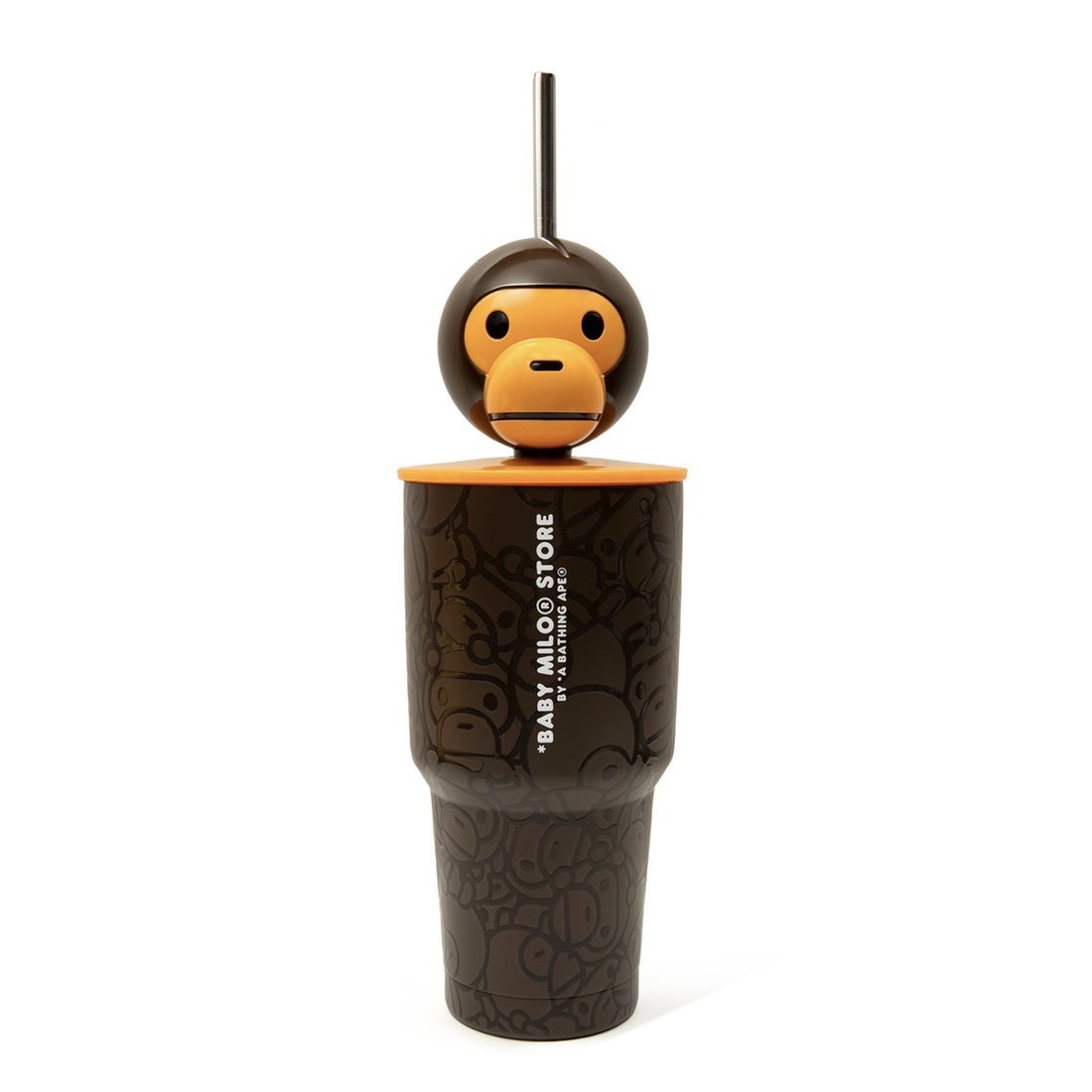 -(C09)-A BATHING APE BABY MILO TUMBLER 900ML 不鏽鋼 滿版印花 吸管杯 -W4626XXR