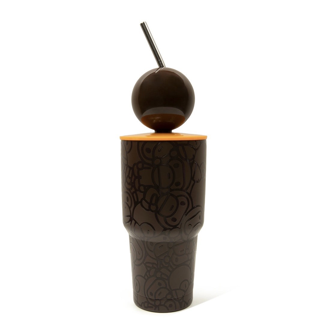 -(C09)-A BATHING APE BABY MILO TUMBLER 900ML 不鏽鋼 滿版印花 吸管杯 -W4626XXR