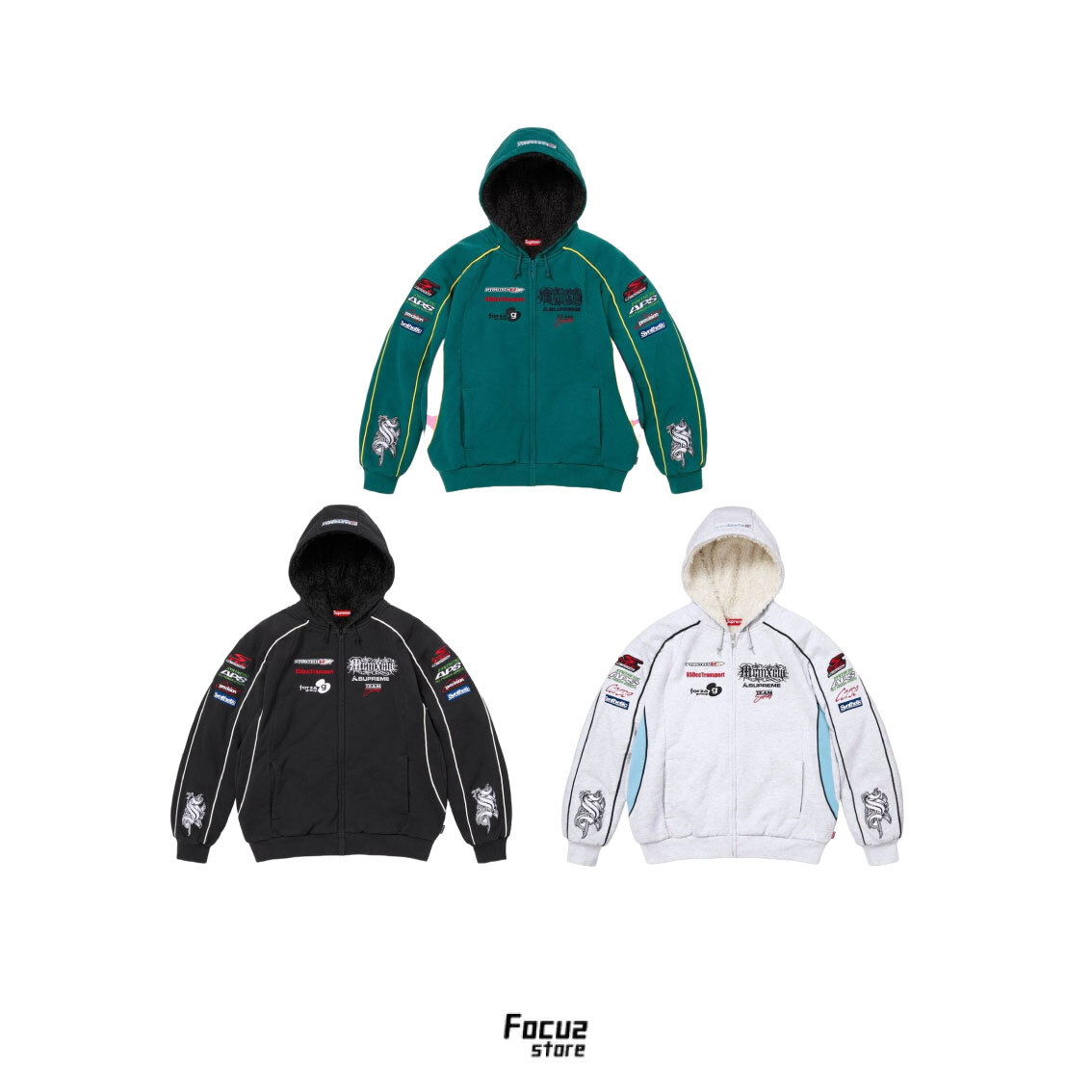 【Focus Store】現貨 Supreme FW26 Week3 Racing Lined Zip Up Hooded Sweatshirt 連帽外套 三色