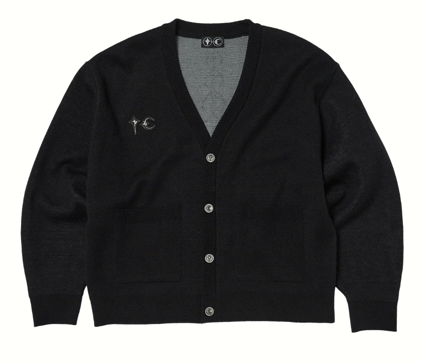 【Focus Store】現貨 Thug Club Bone Knit Cardigan "Black" 黑色 毛衣