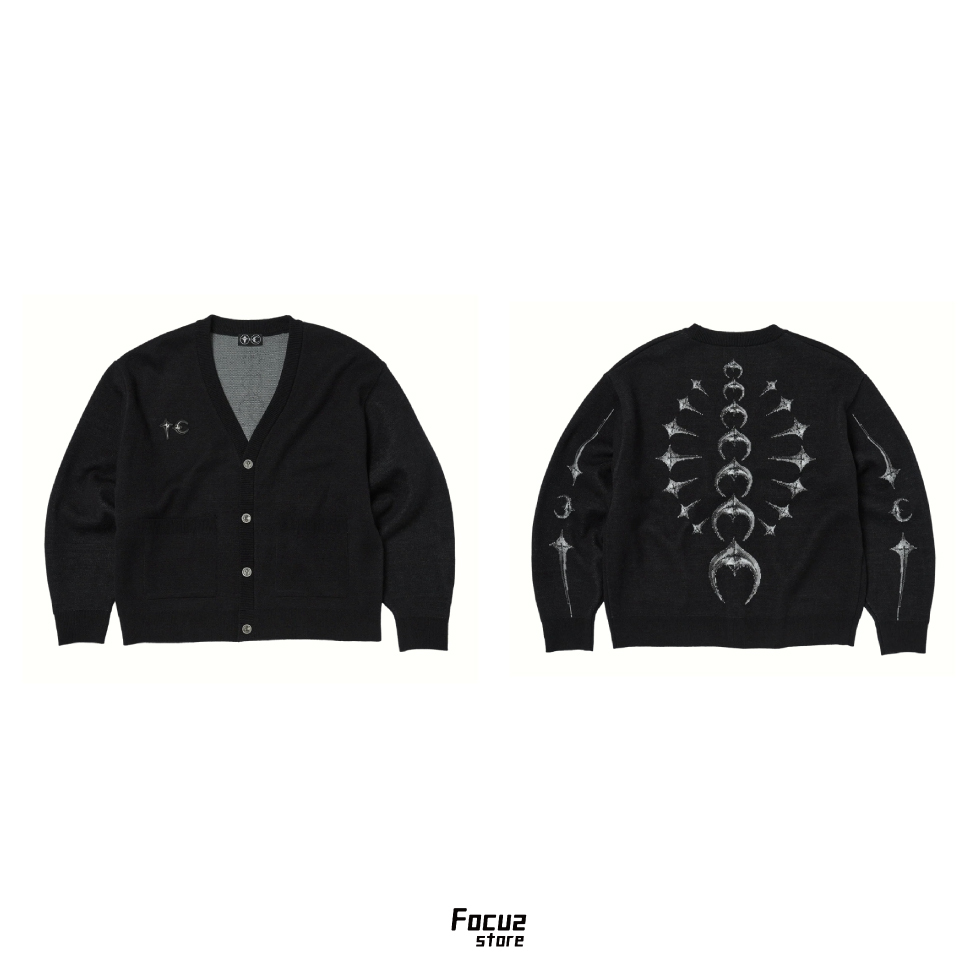 【Focus Store】現貨 Thug Club Bone Knit Cardigan "Black" 黑色 毛衣