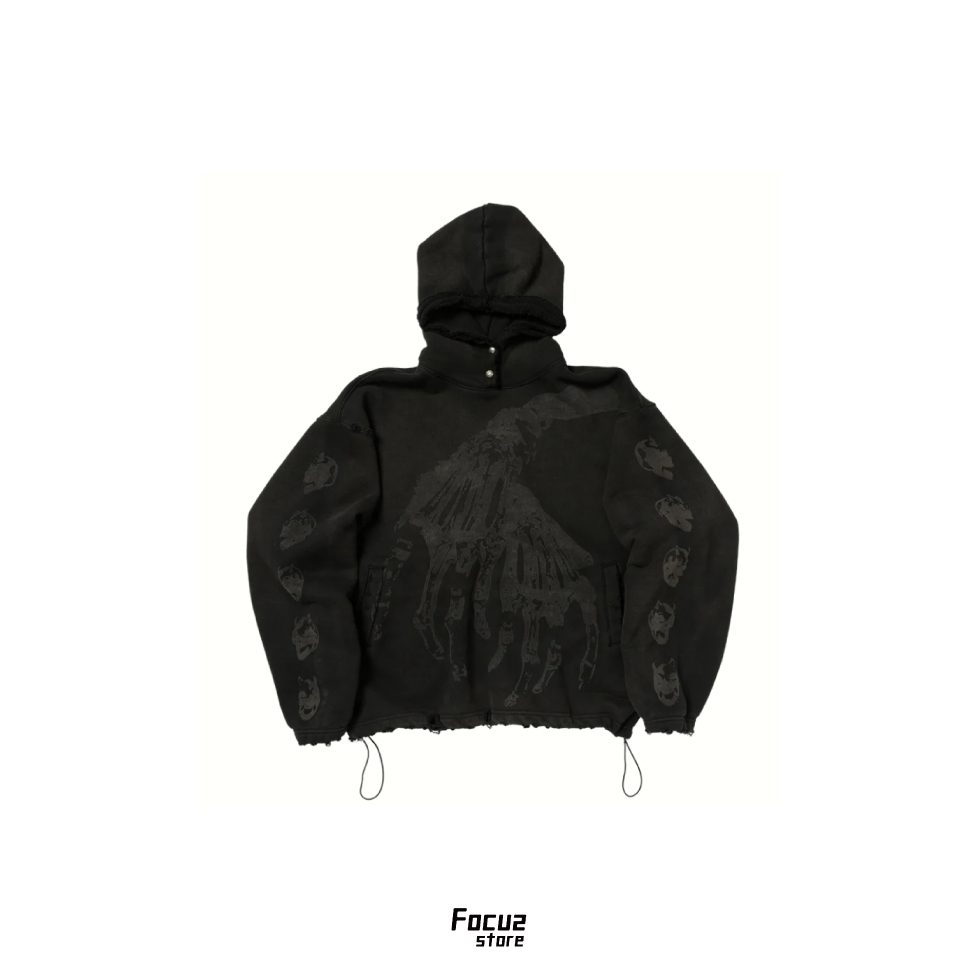 【Focus Store】現貨 Thug Club FW26 Bone Cross Hoodie "Black" 骨頭 連帽衛衣 黑色