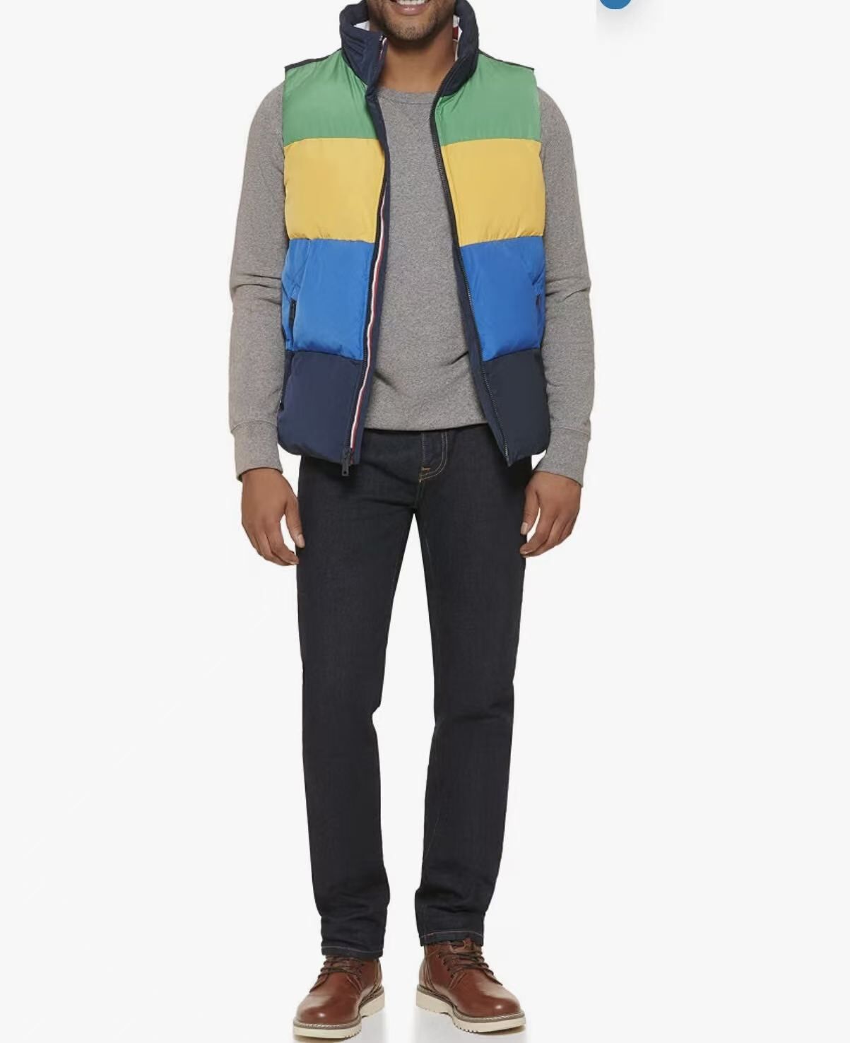 【預購】Tommy Hilfiger N092625 男裝拼色羽絨背心