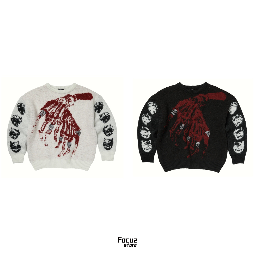 【Focus Store】現貨 Thug Club FW26 Bone Cross Knit Sweater 毛衣 兩色