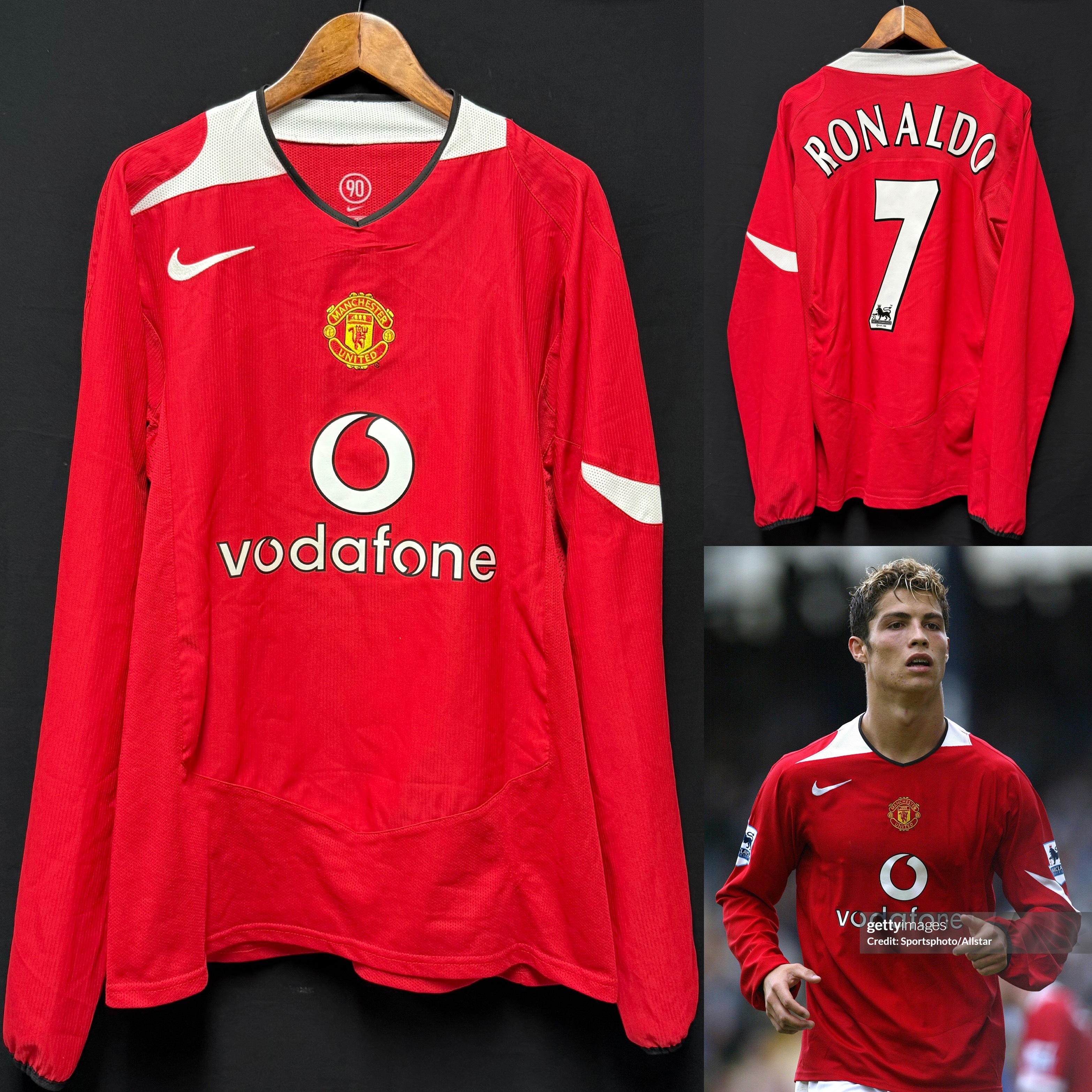Manchester United 2004-2006 Nike L/S Home Shirt #7 RONALDO