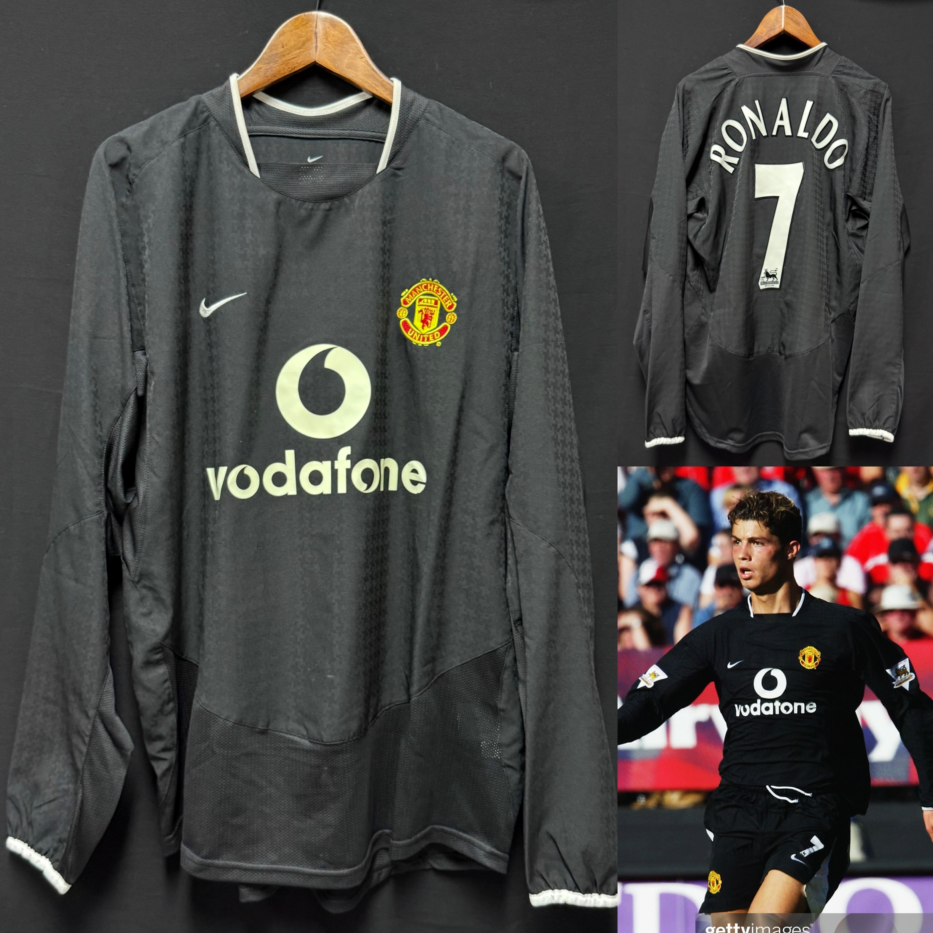 Manchester United 2003-2004 Nike L/S Third / Away Shirt #7 RONALDO