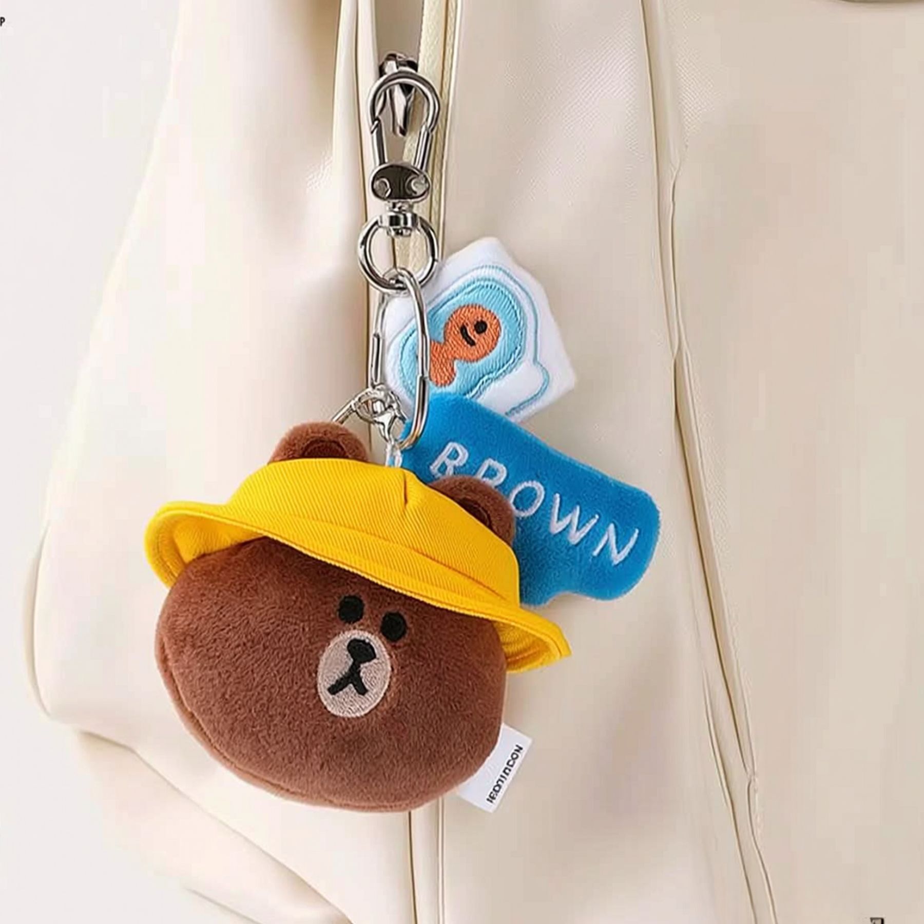 LINE FRIENDS 毛絨公仔掛件 鎖匙扣 飾物(漁夫帽)