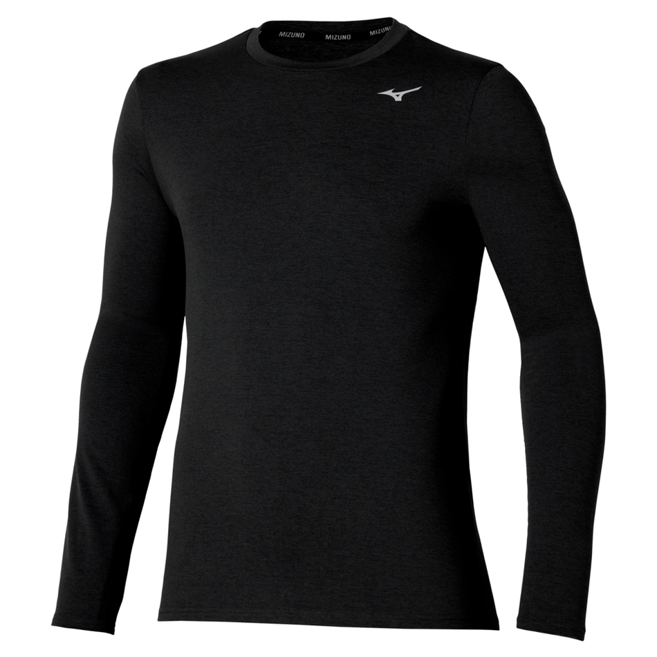 MIZUNO CORE IMPULSE LONG SLEEVE T-SHIRT 男裝 長袖運動衫 黑色