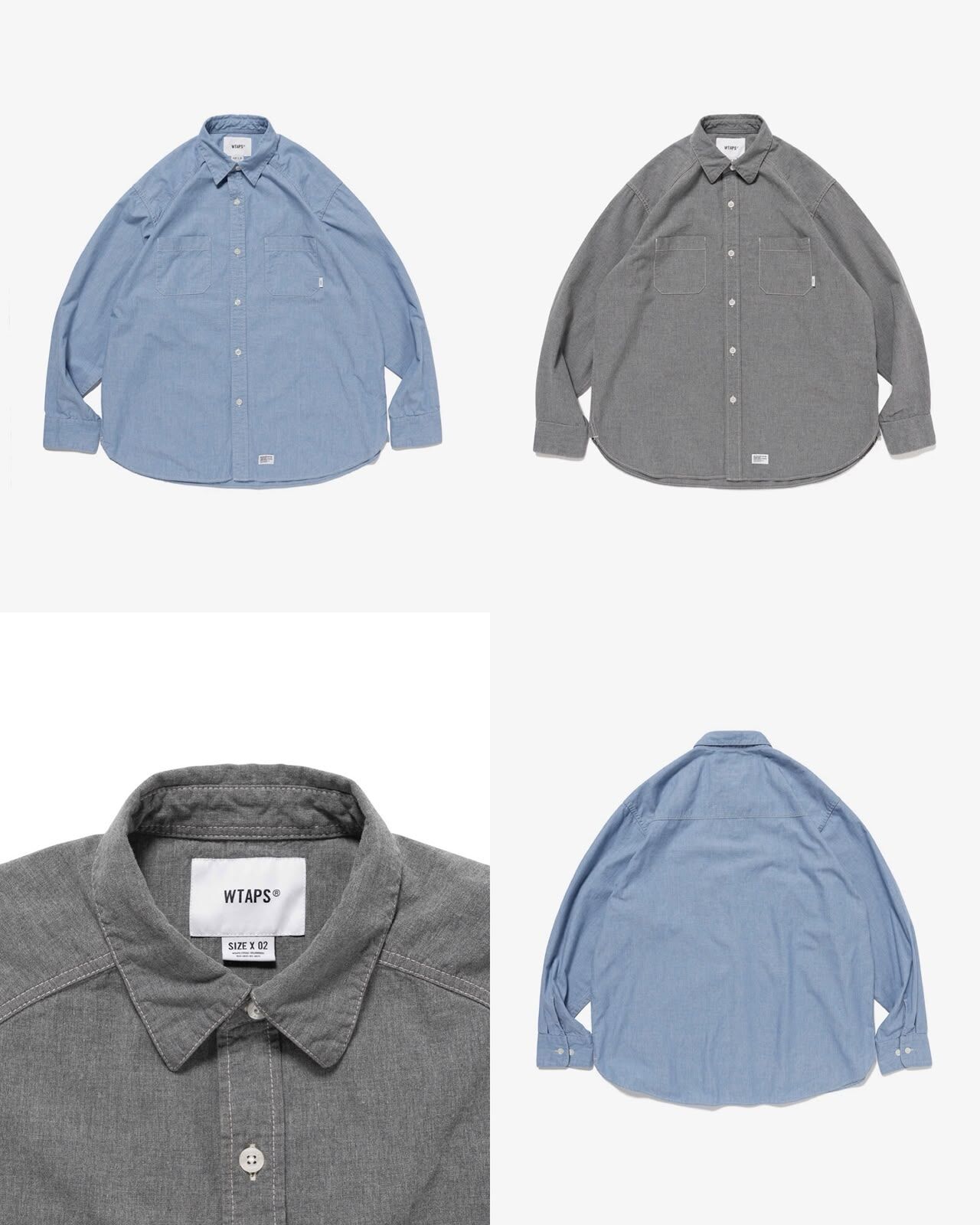 現貨| WTAPS CB / LS / COTTON. CHAMBRAY 262WVDT-SHM05