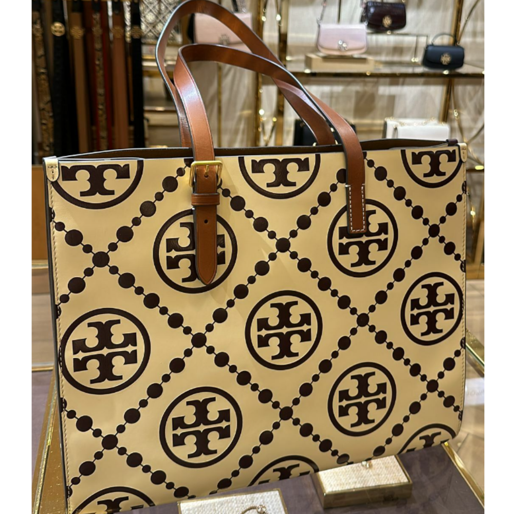 HOT-CCG0926-001 ToryBurch 米白配啡雙色大袋【次品】 (A1)