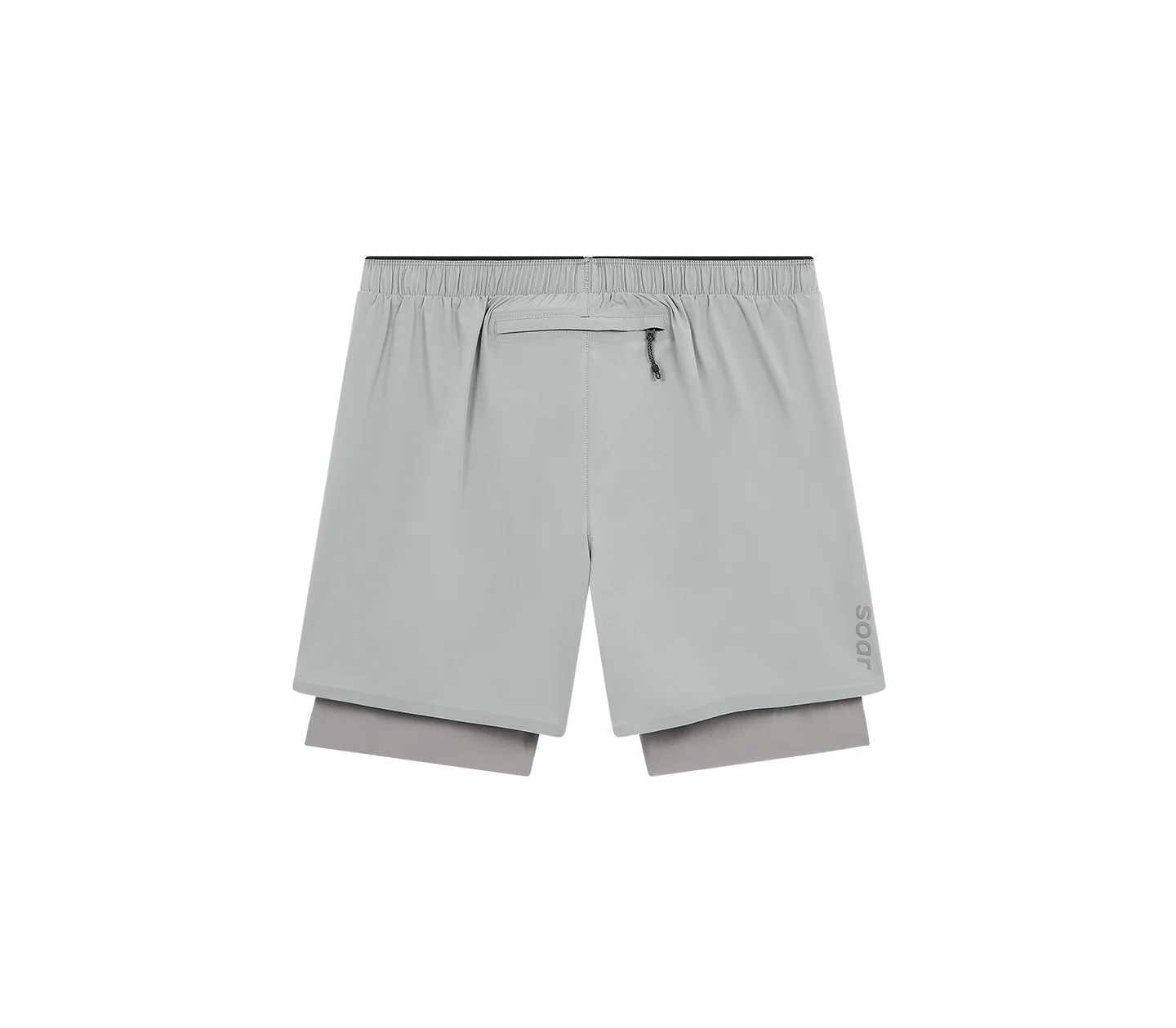 Soar Running｜Dual Run Shorts "Silver Grey/Warm Grey"