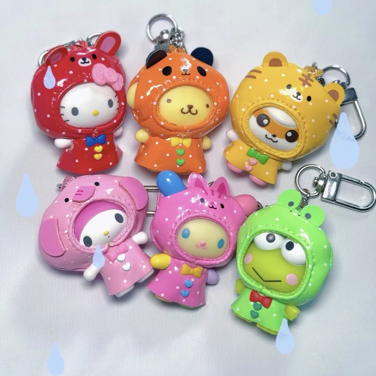 SANRIO 點點 動物雨衣裝 盲盒 迷你吊飾 三麗鷗 共八款