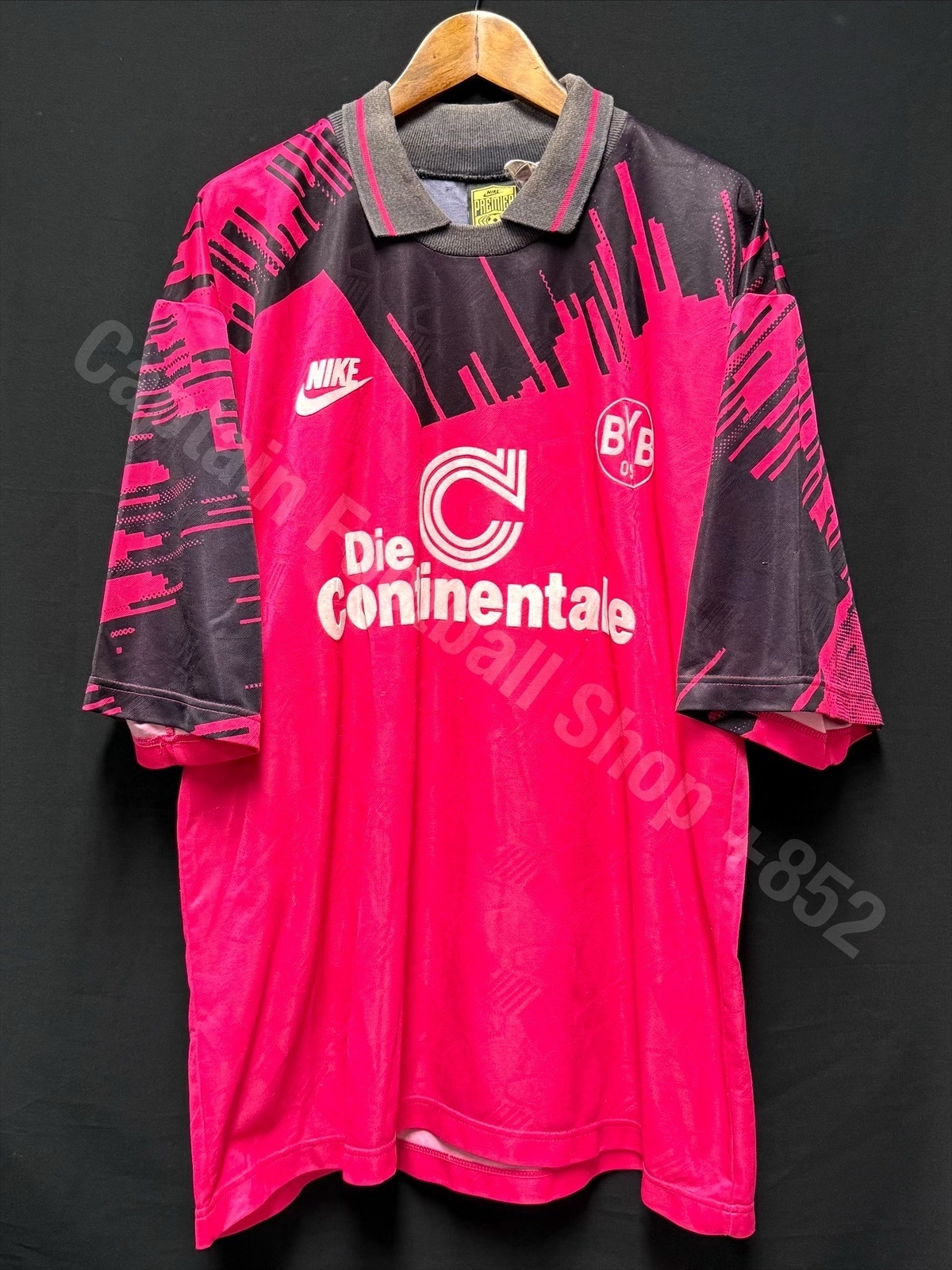 (Match Worn) Borussia Dortmund 1993-1994 Nike Pink Away Match Worn Shirt #18