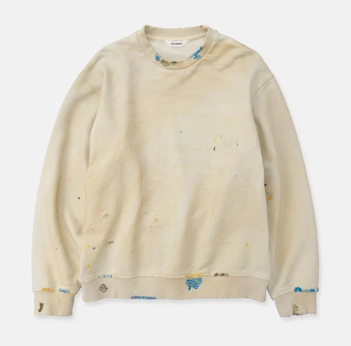 DIGAWEL 2026 A/W DISTRESSED SWEATSHIRT - CREAM PRE ORDER ITEM (預訂中)