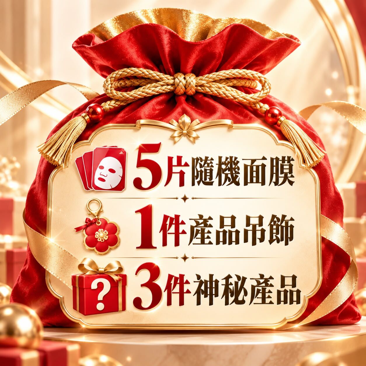 HOT-CCG0926-999 MixxCollection福袋(隨機面膜*5片+隨機色吊飾*1+隨機神秘產品*3) (K1)