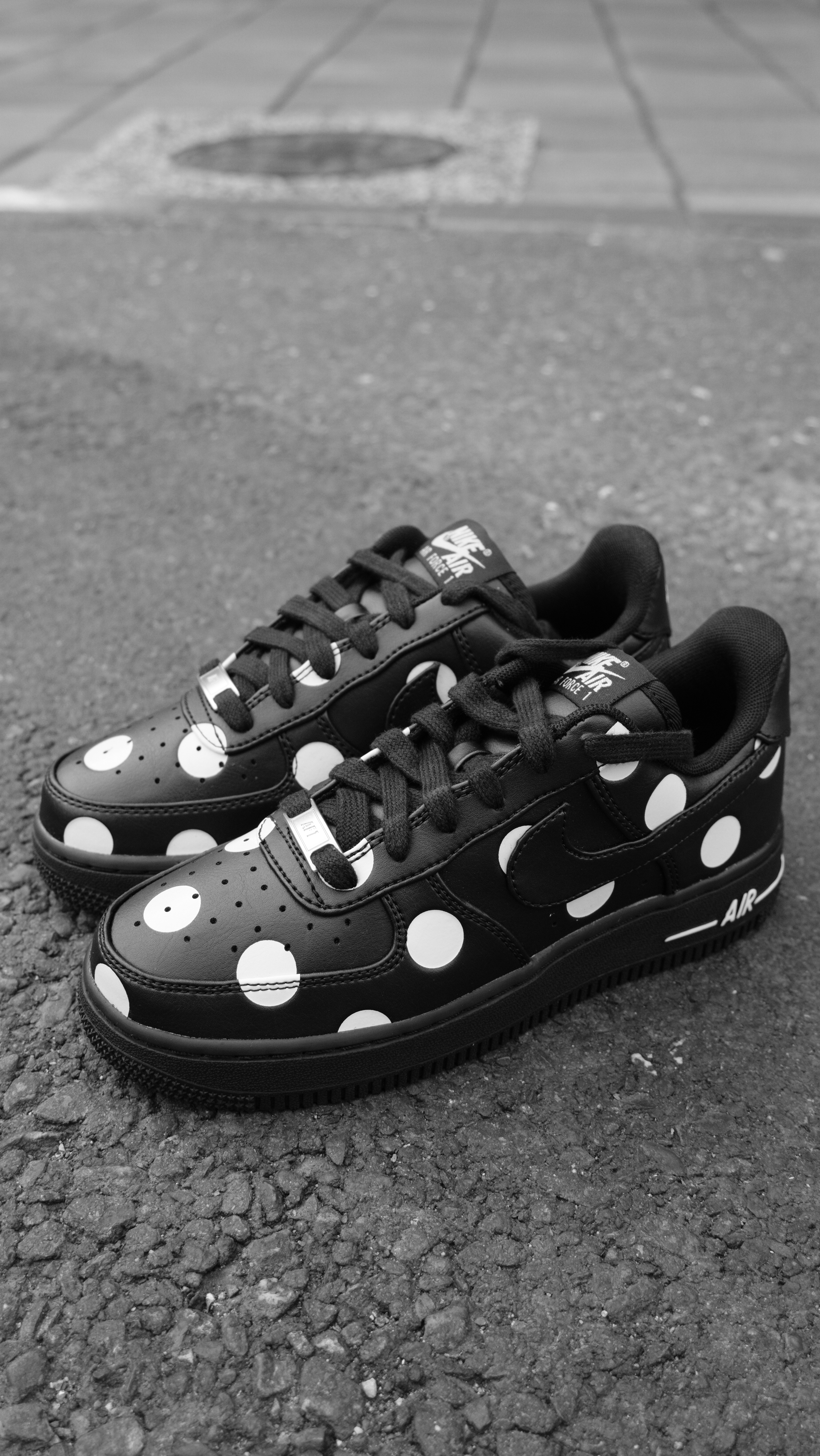 Nike Air Force 1 點點 黑白 女鞋 IR8647-001
