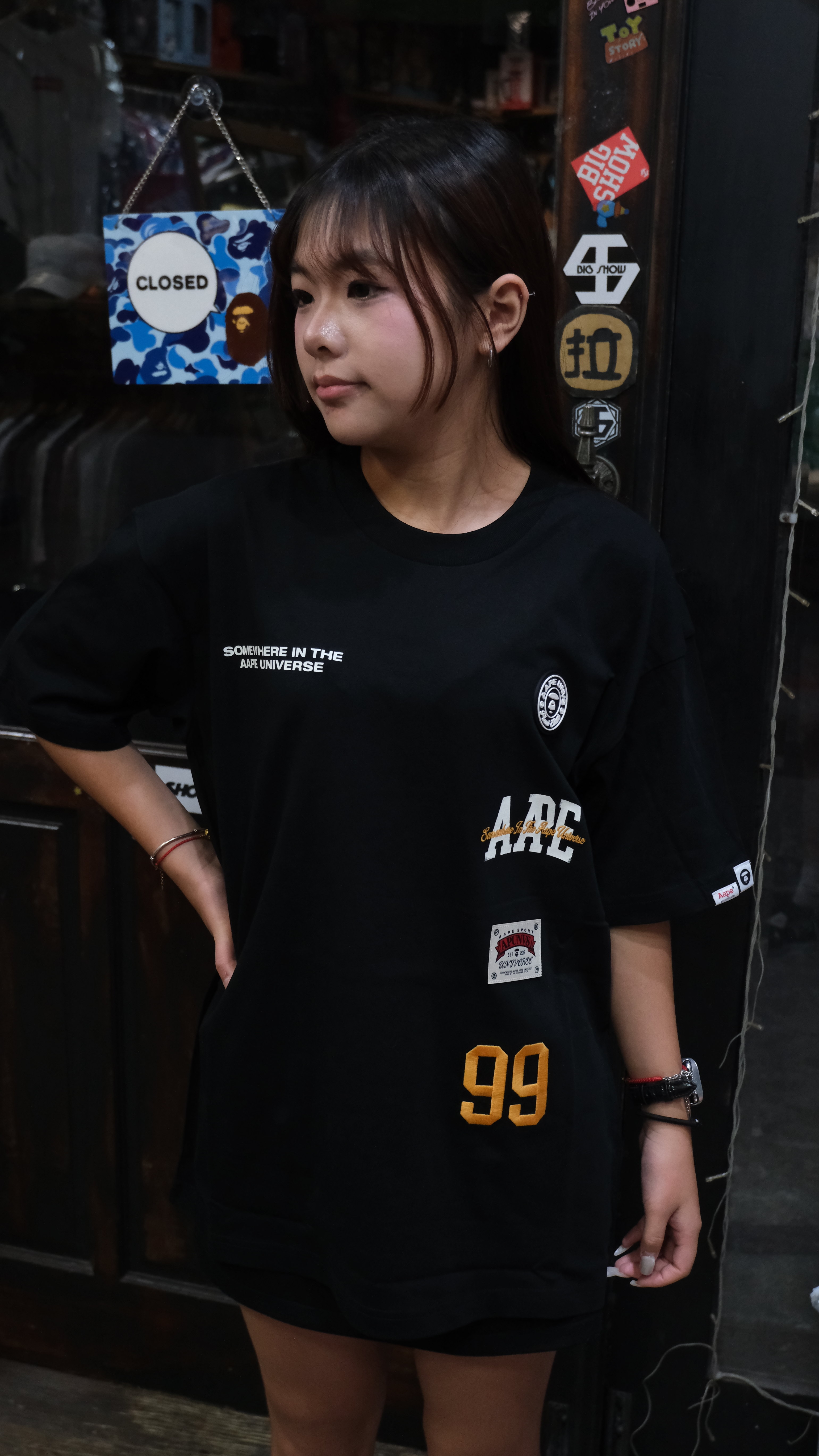 AAPE AAPEUNVS 字母數字刺繡 短Tee AAPTEM1850XXQ 1850