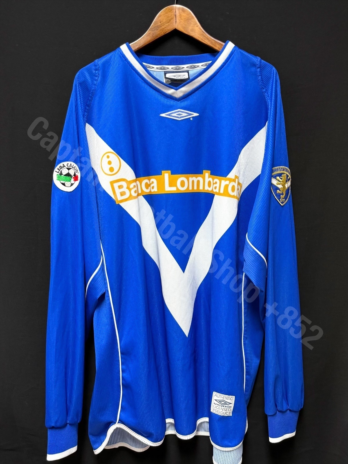 (Player Issue) Brescia 2002-2003 Umbro L/S Home Player Issue Shirt #10 BAGGIO