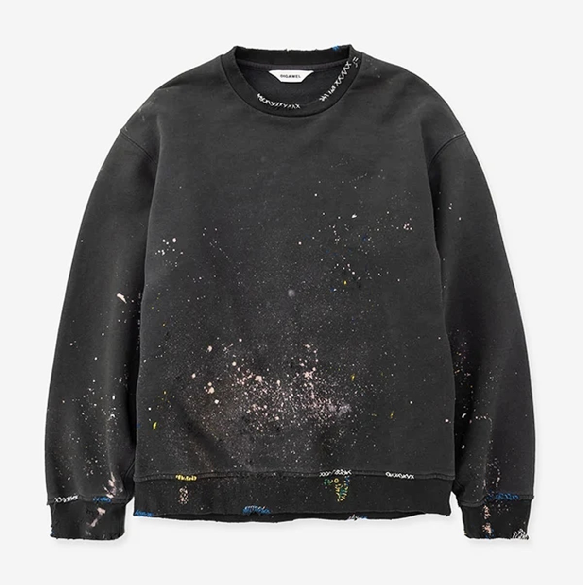 DIGAWEL 2026 A/W DISTRESSED SWEATSHIRT - CHARCOAL GRAY PRE ORDER ITEM (預訂中)
