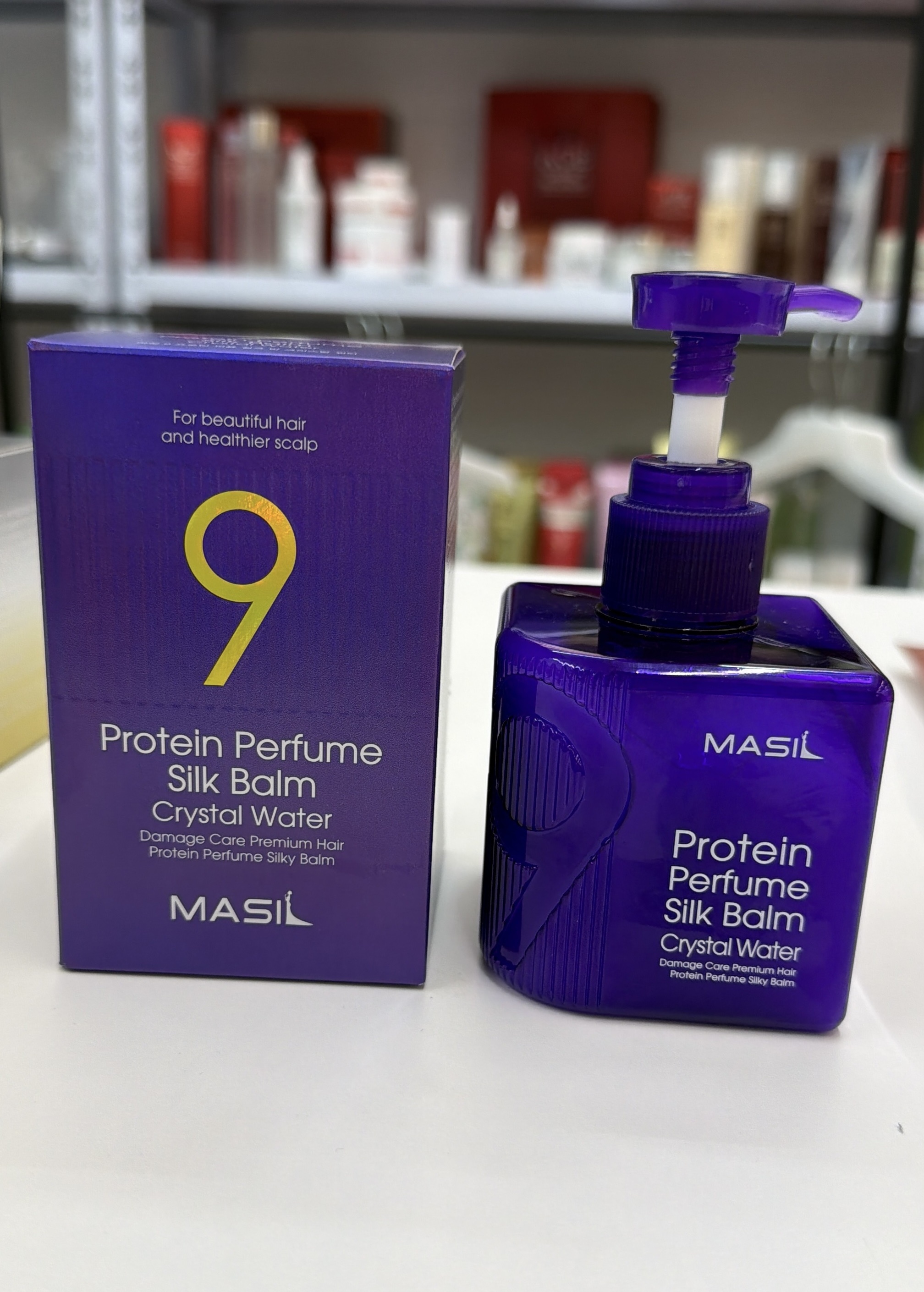 WF16 MASIL 9 蛋白質免沖洗香氛保濕絲滑護髮精華霜 PROTEIN PERFUME SILK BALM 180ML (CRYSTAL WATER)**藍風鈴香