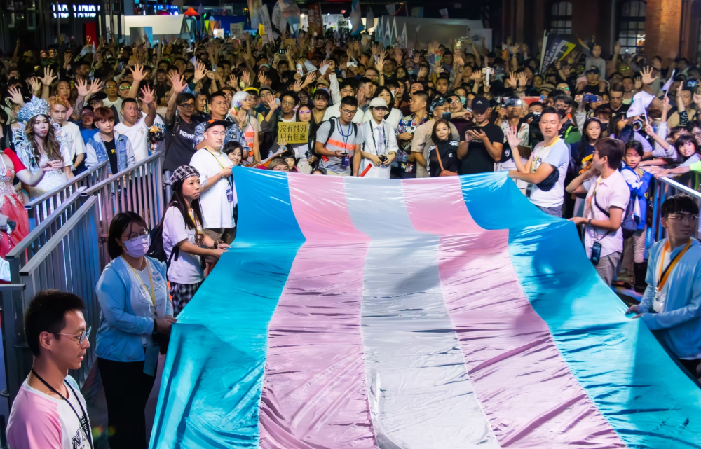 Taiwan Trans March crowd in Taipei