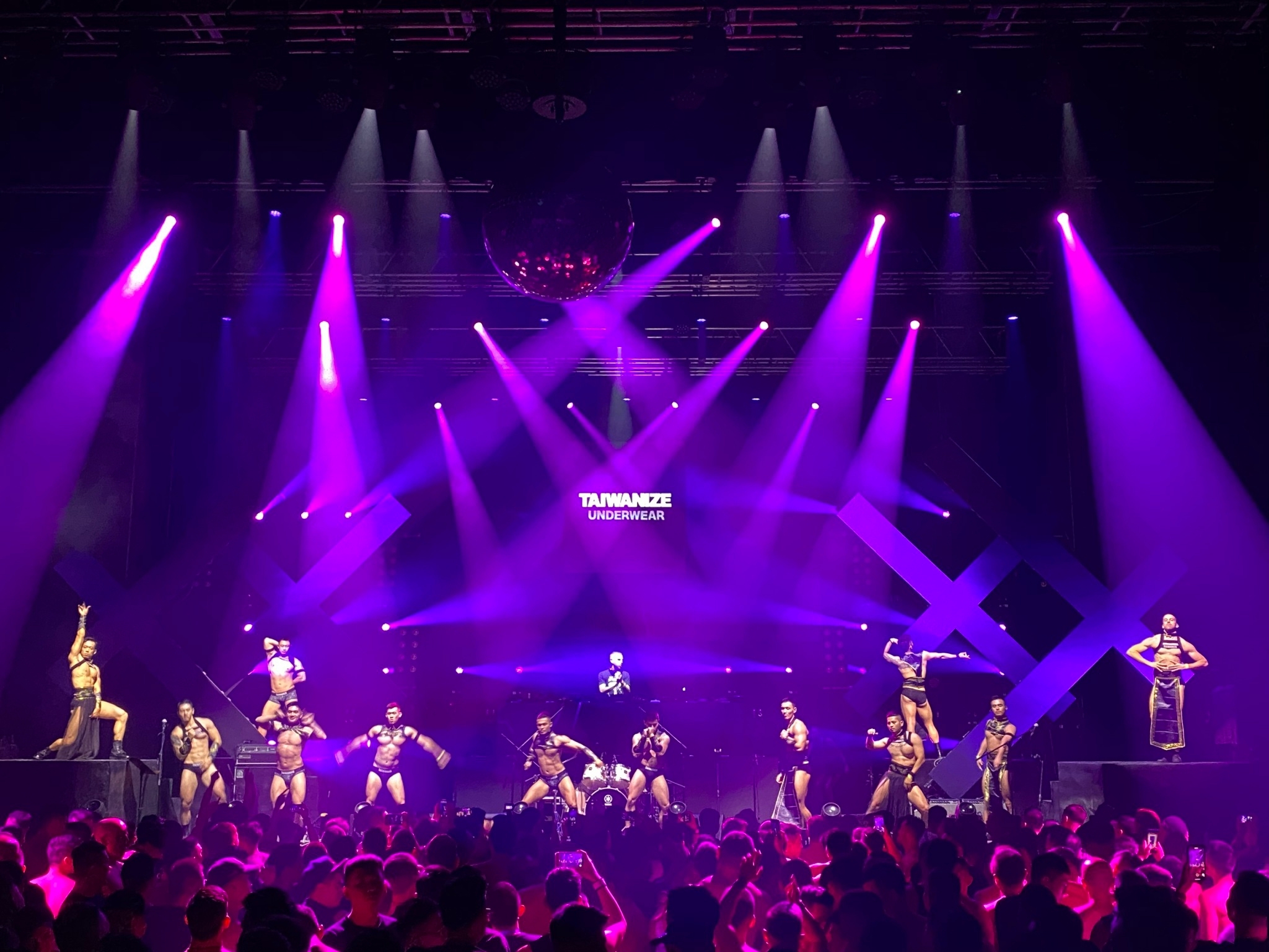 X-Formosa Pride Party stage lights and crowd