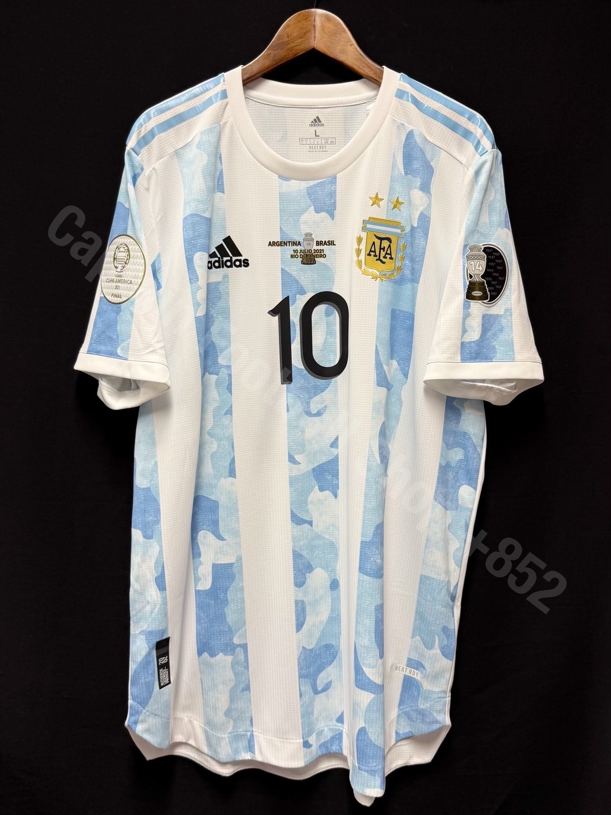 (BNWT) Argentina 2021 Copa America Final Adidas Home Authentic Player Shirt #10 MESSI