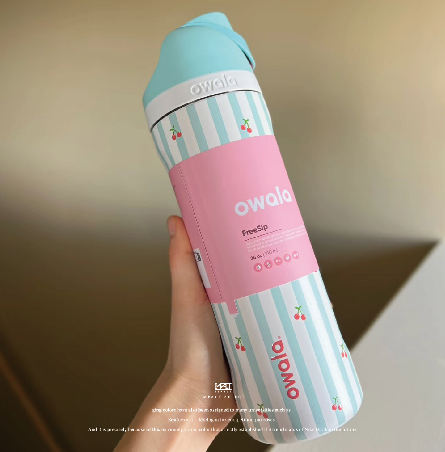 Owala 北美限定色 薄荷櫻桃 保溫瓶24oz