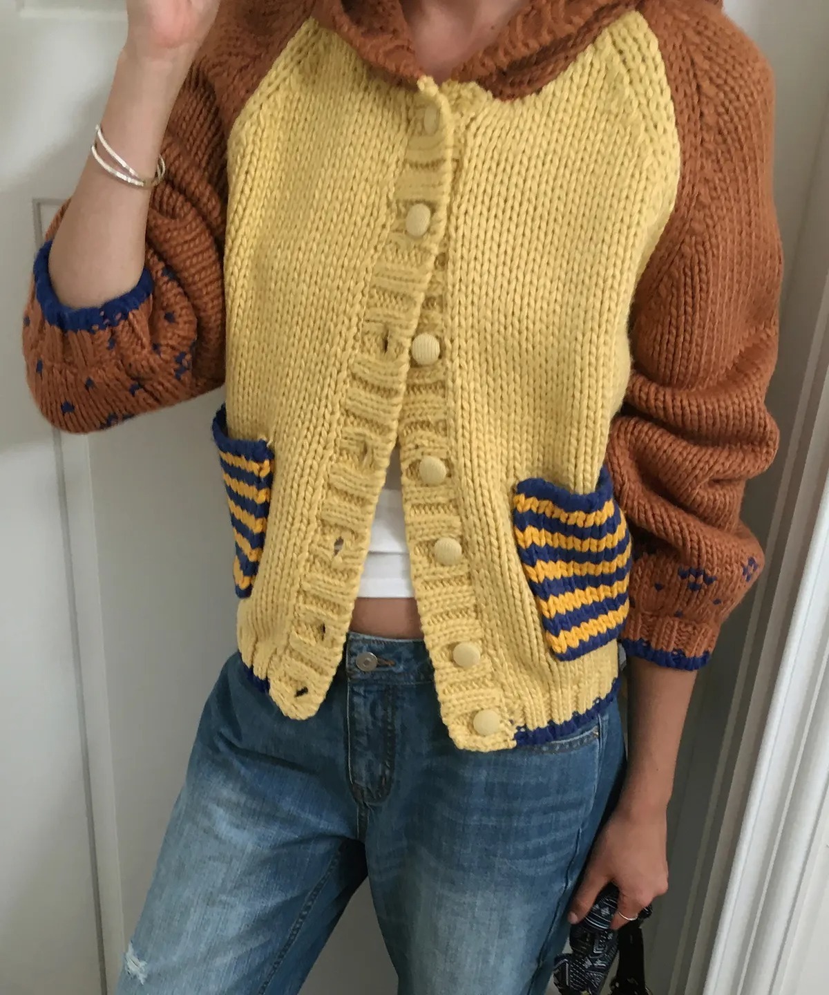 BITTER CELLS 95 Varsity Hood Cardigan