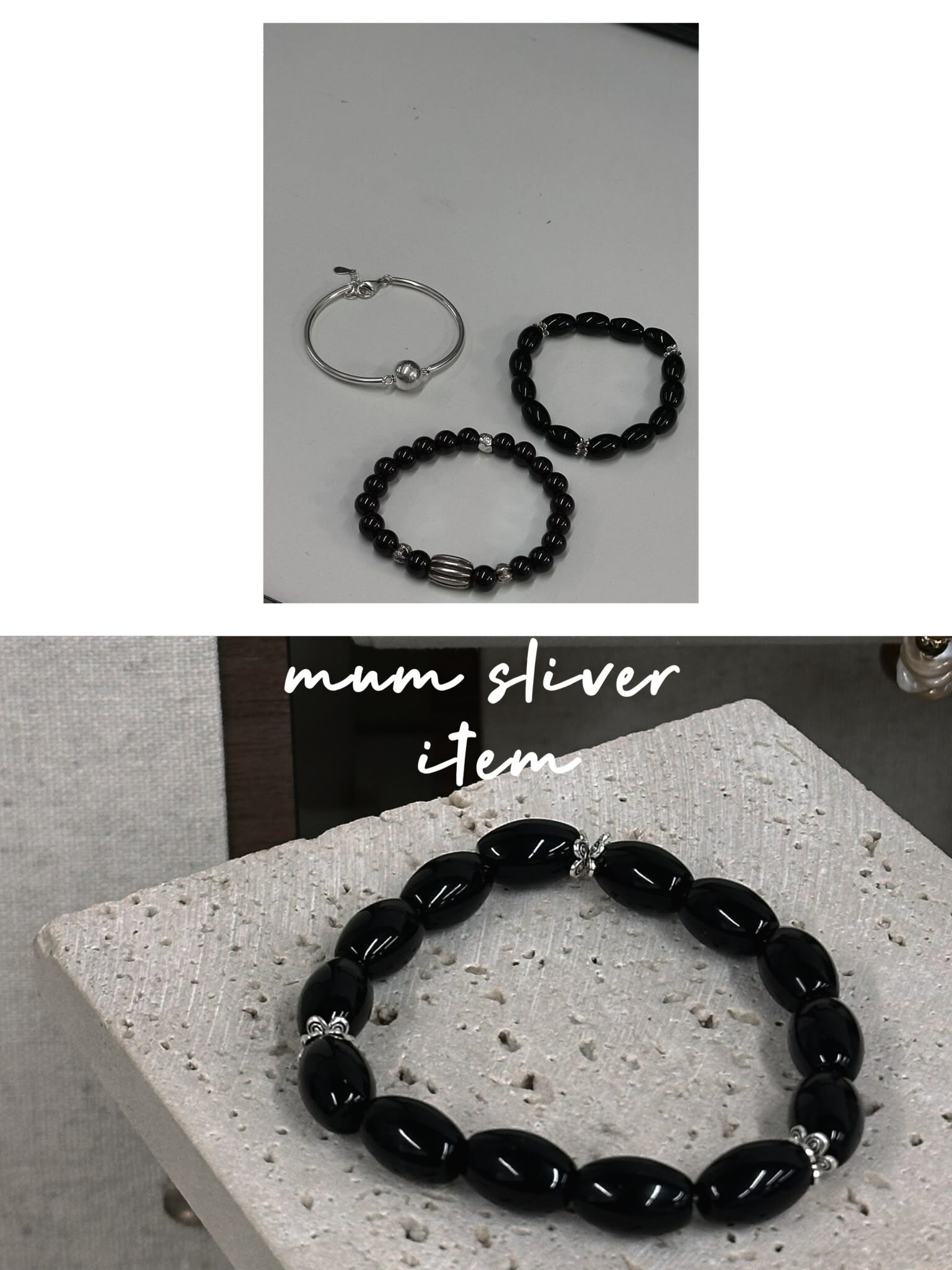 QA28/黑色水晶手鏈[不可用coupon]
