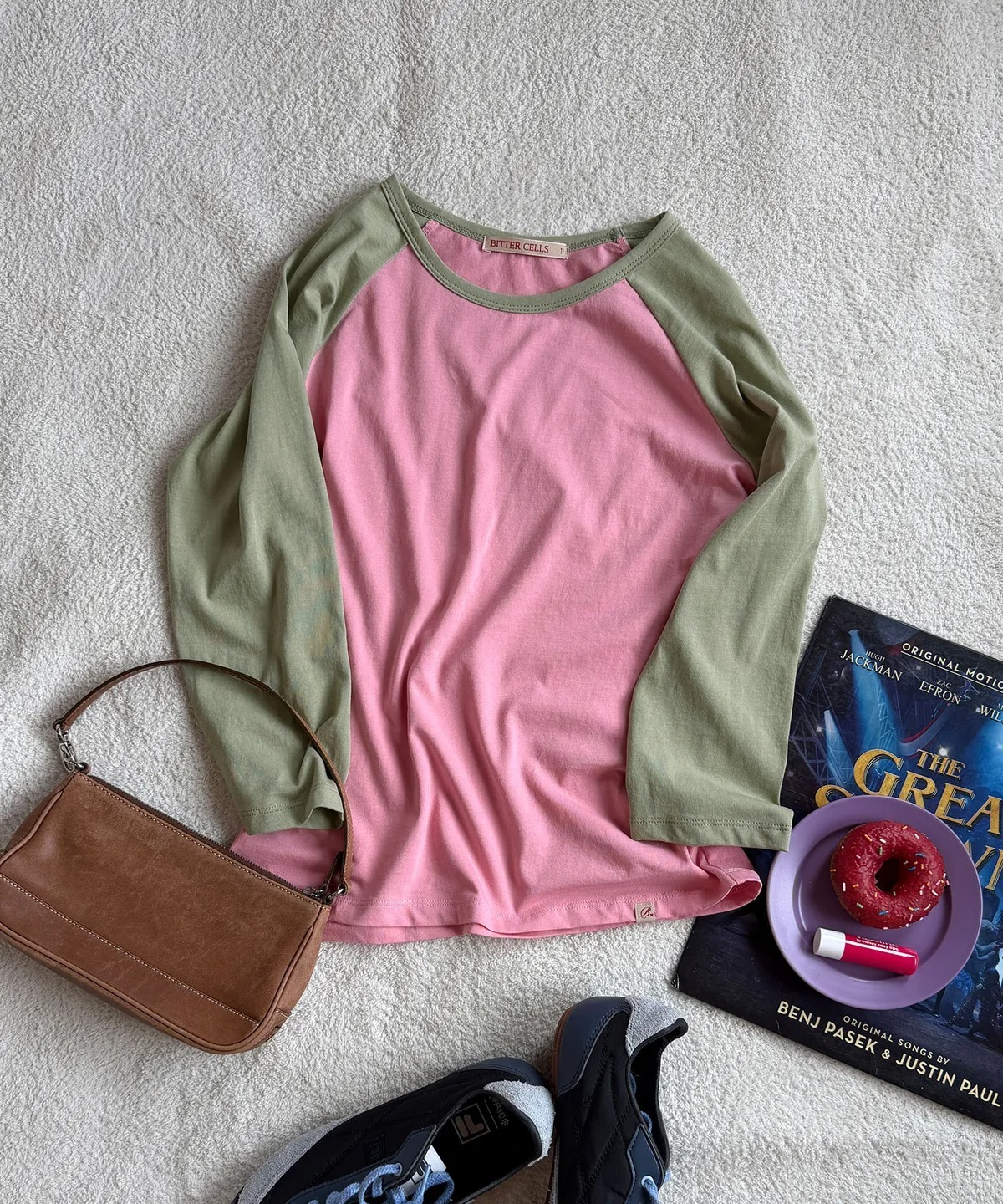 BITTER CELLS Vintage Essential Raglan Tee