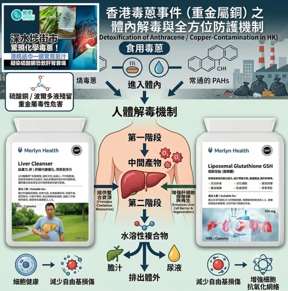 0924NH11-MERLYN-HEALTH-**針對排毒**Liposomal Glutathione GSH 穀胱甘肽 (脂質體) 500mg（30粒） (A11 1盒 / B11 4盒$1255 平均每件$314 )